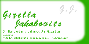 gizella jakabovits business card